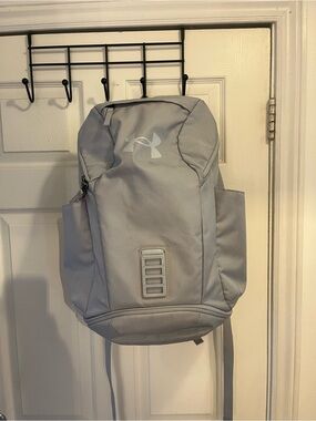 Under Armour Light Gray Backpack with Side Pockets